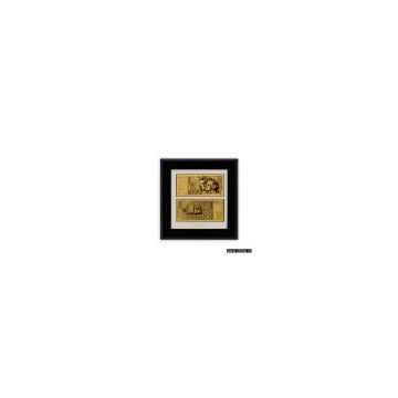 Germany Gold Banknote Two Side Wooden Frame