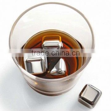 Wine accessory cube shape stainless steel ice