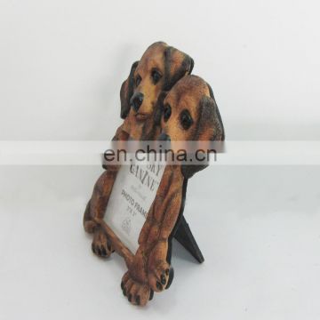 fashion resin dog statue photo frame
