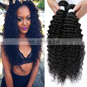Qingdao Factory Deep Curl Natural Color Best Selling Virgin Brazilian cheap human hair bundles