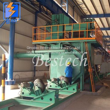 Round pipe outer surface shot blasting machine