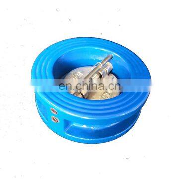 ductile cast iron dn100 pn16 dual plated type flange end wafer check valve
