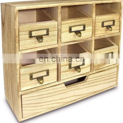 Wooden Desktop Drawers  Craft Supplies Storage Cabinet