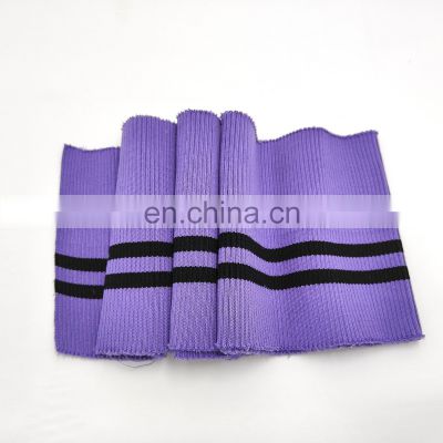 Manufacturer supplier polyester 1x1 2*2 ribbed elastic knitted rib polo supplier sewing ribbing