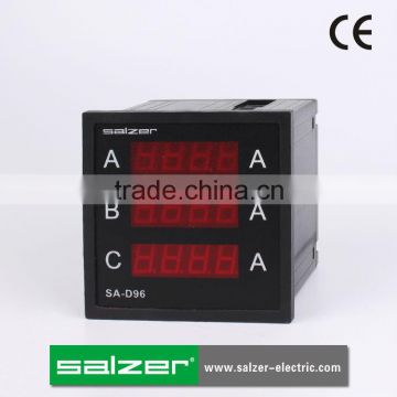 SALZER Brand SA-D96 A-A-A Digital AC Panel Ammeter