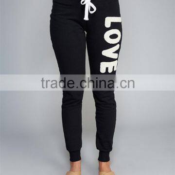 latest fashion embroidery causal lady pants customized