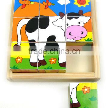 Plastic sliding jigsaw puzzle for intelligence development and fun