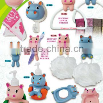 plestic hippo bathroom series promotion gift WH-BS06