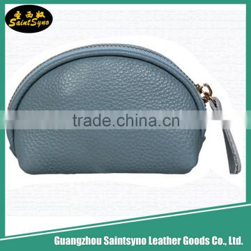 Wholesale 100% leather Zipper Coin Purse,leather coin pouch