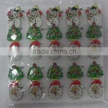 Mini Santa Claus Shape Breasepin With Light/Children Toys/ Christmas Ornament