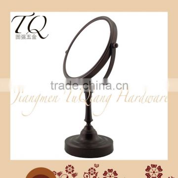Antique double sided tabletop magnifying mirror