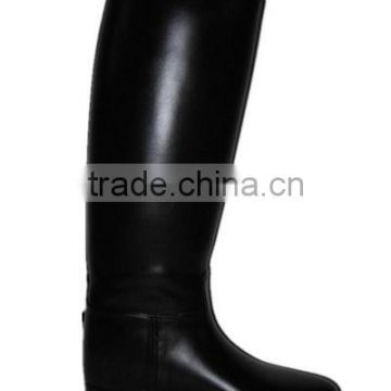 black shinny pvc thigh high horse boots 8025