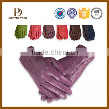 Customize winter warm gloves genuine leather gloves for ladies