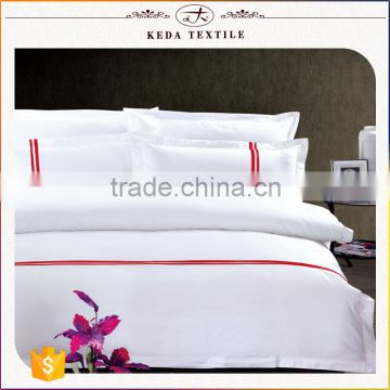 High quality hotel textile 200TC 300TC 400TC fabric 100% cotton hotel bedding sets 5 star