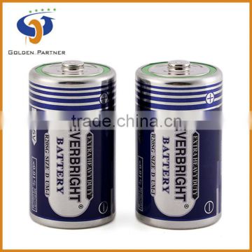 Best price online shopping of battery zinc carbon r20 with metal jacket