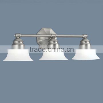 UL & CUL Listed Brass Wall Light in Brushed Nickel - 3 Light