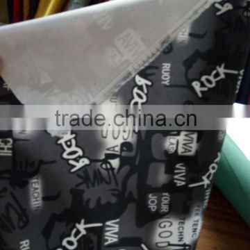 PU backing polyester printed fabric for bag and outdoor furniture covers