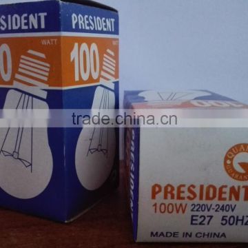 president incandescent bulbs Clean edison lamp filament E27bulb 220V 100W