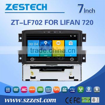 HOT SELL 7inch 2 din car dvd gps for Lifan 720 3G WiFi OBDII system