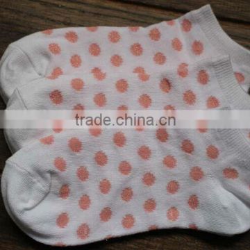 Pink Dots Sexy Young Lady Ankle Socks