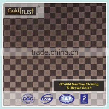 pvd color finish stainless steel sheets for elevator building decoration and wall panels