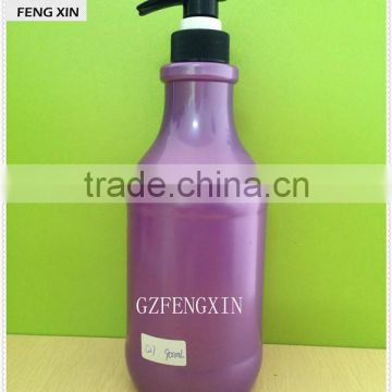 long neck 400ml PET plastic shampoo bottle and lotion pump