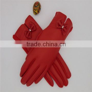 2016 Top Sale Woman Leather Glove For Cell Phone Touch