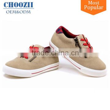 2016 Wholesale Boys Suede Sneakers with Side Zipper