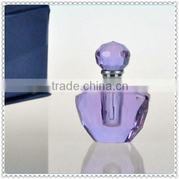 Clear Crystal Faceted Purple Perfume Bottle For Takeaway Gifts