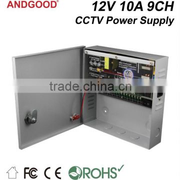 ac dc power supply with 10a 120w 12v 9ch