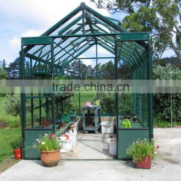Dark green electrostatic application deluxe high-end glass greenhouse supplier