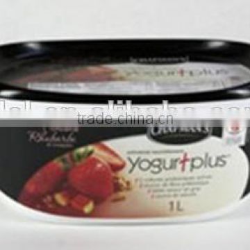 Customized IML round plastic yogurt cup
