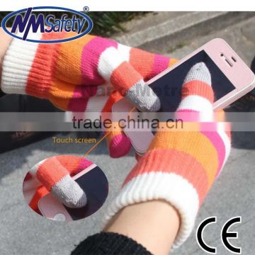 NMSAFETY touch screen work gloves with static wire fabric winter gloves