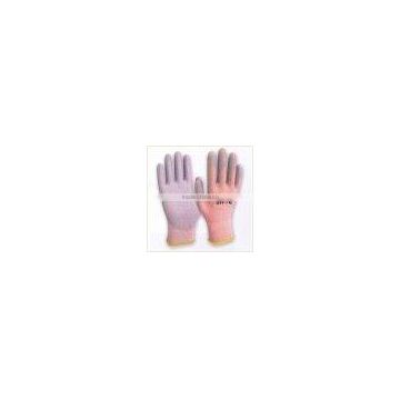 13 gauge pink nylon with white pu palm on the coating , Safety / working / pu gloves