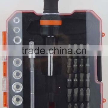 32pc T-handle ratchet screwdriver set