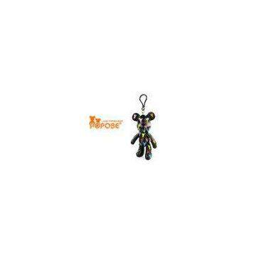 Novelty POPOBE Bear Customised Key Chains , Popular Promotion Item Plastic Key Ring