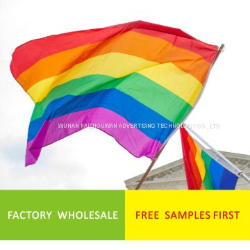 Factory Wholesale Stock Cheap 3*5ft Gay Pride LBGT Rainbow Flag