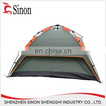 Multi function Double layer waterproof 2000mm quick open 4 person automatic camping tent