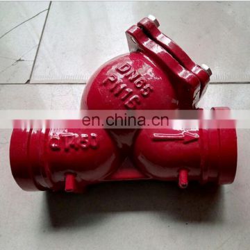 Supply trench filter, clamp filter, cast iron y filter, fire fighting special