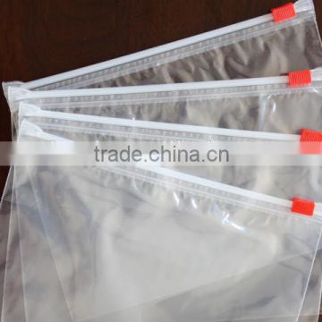 Resealable LDPE slider zipper bag /clear plastic zipper bag