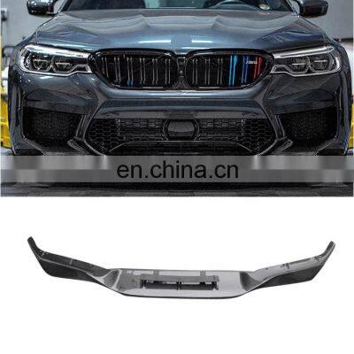 3D STYLE F90 M5 SPLITTER GLOSS BLACK FRONT BUMPER LIP CARBON FIBER for BMW F90 M5 G30 2017-2020