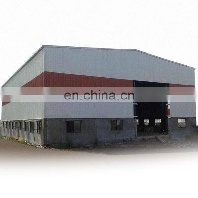 Metal Cladding High Strength Prefabricated 2000 Square Meter Prefab Steel Structure Warehouse Building