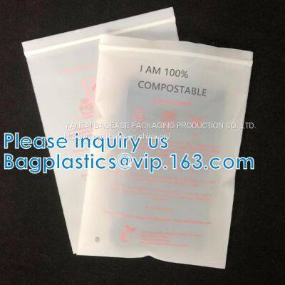 Biodegradable Compostable PLA k Packaging Bag For Clothing Underwear
