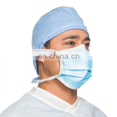 Medical surgical mask 3 ply tie on surgical face mask with tie