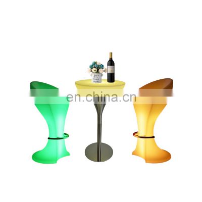 2022 High Chair for Bar Table  Portable Bar for Wedding RGB White light Portable Charging Table Stools Bar Chairs for Kitchen