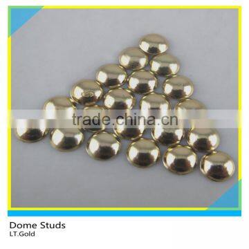Lead Free Hot Fix Metal Copper Dome Studs LT. Gold Flatback Clothes Decoration Metal Studs
