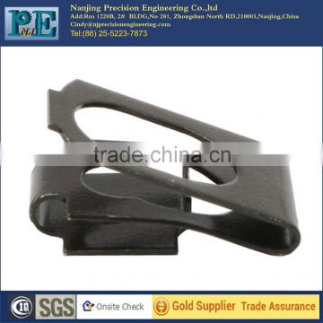 Custom sheet metal fabrication mounting spring clips