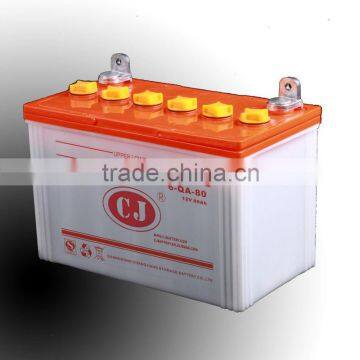 High quality Lead Acid Dry Charged 12v80Ah Car Battery for Starting