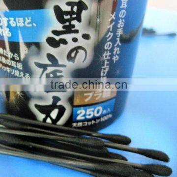 black paper stick cotton swabs for ear cleanning