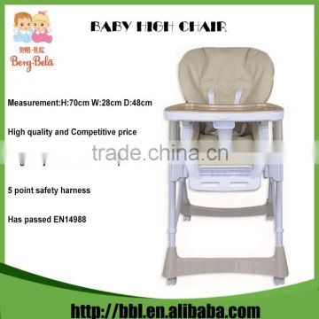 Eco-Friendly Safety Plastic High Feeding Chair Cheap High Chair Portable for boys